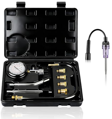 Compression Tester With Spark Plug Tester Kit for Petrol Engine Fits Automotives and Motorcycles