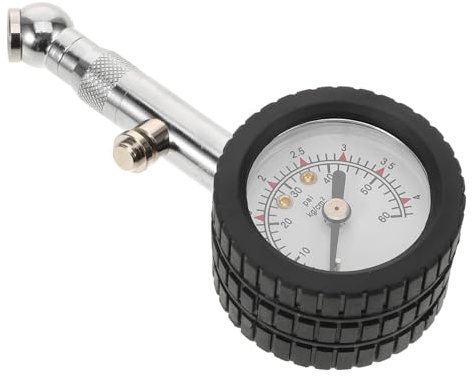 HOMOCONO Digital Tyre Pressure Gauge for Car Tire with 60psi Capacity, High-precision Metal and Rubber Construction, User-friendly Design and Protective Case on The Go Vehicle Tire