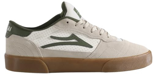 Lakai Cambridge Zapatillas Skate Hombre – Zapatos de Skate Low-Top para Hombre, Resistentes, Transpirables y con Gran Agarre – Crema Suede, EU 47