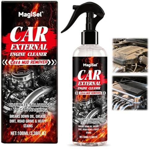 Nettoyant moteur en aérosol, Nettoyant Moteur Et Dégraissant Spray, Dissout la graisse, l'huile et la crasse, Nettoya-nt moteur externe pour voiture, Pas besoin de rincer