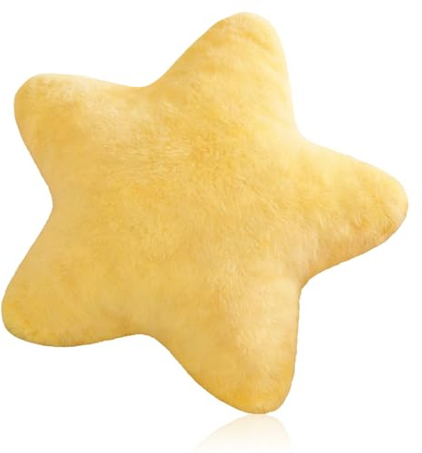 Plush Star Pillow - Soft Plush Cute Decorative Throw Pillows for Warm Companionship, 30cm Soft Star Pillow Cushion for Couch Bed Nursery Car Home Chair Floor Reading Nook, for Kids and Adults (Yellow)