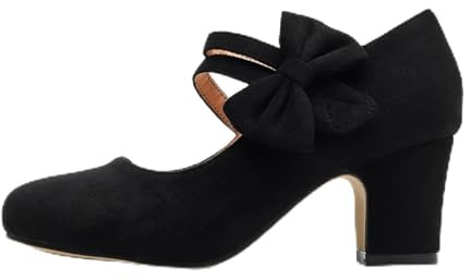 Escarpins à Pieds Larges pour Femme - Élégantes - Chaussures Traditionnelles - Chaussures à Talons fermés Confortables - pour fête de la bière - de Danse - Largeur H - de Mariage