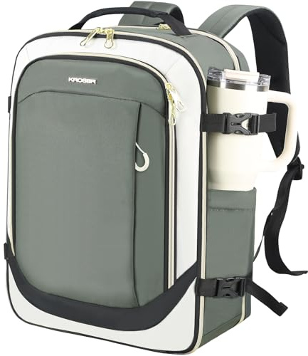KROSER Sac à dos pour ordinateur portable, 17,3 Sac à dos Antivol pour voyage/affaires/université/femme/homme
