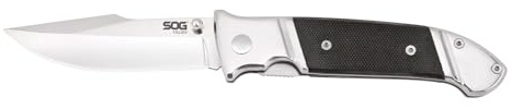 SOG Fielder G10 Folding Pocket Knife - Easy Open 3.3 Inch Foldable Knife Blade w/ EDC Knife Handle and Clip, Stainless Steel Do-It-All Knife (FF38-CP) , Black