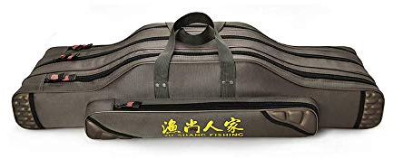 TentHome Angeltaschen Rutentaschen 2-5 Kammern Rutenfutteral Angelkoffer Angelrutentasche 2-5 Fächer Angelrute-Rolle Tasche für Angeln, Seefischerei, Eisfischen, Camping 90cm, 4 Kammern