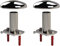 well2wellness® Edelstahl Poolleiter Flanschmontageset (Paar) in V4A Ø40mm / Modell 66 (664422)