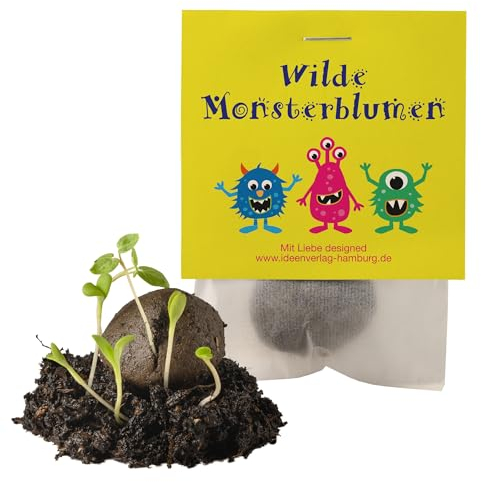 Ideenverlag HAMBURG 10x Monster Samenbomben Kindergeburtstag/Monster Mitgebsel Monstergeburtstag Geschenke Mitgebsel Saatbomben Kinder Kleinigkeiten