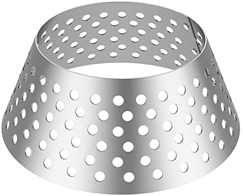 Skyflame BBQ Stainless Steel Charcoal Basket, Briquet Holder Kettle Grill Accessories Compatible with Weber Kettle 22 26.75 WSM XL Big Green Egg/Kamado - Updated Hollow Holes Design