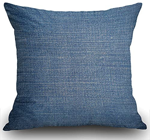 Smooffly Dekorativer Kissenbezug für Couch, Sofa, schwarzer Jeansstoff, Leinen, Baumwolle, , Heimdekoration, 45 x cm, Mehrfarbig 239, TuoLe-UK6335, 18X18 Inch