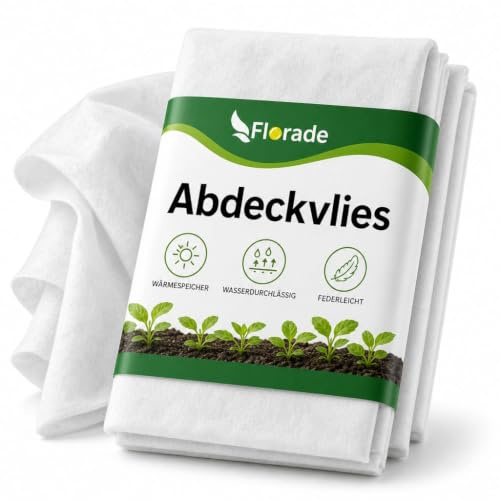 Florade Skördeskyddstyg – täckfleece – förtidig fleece – skyddande fleece – 19 g/m² – 1,6 m bredd (1,6 m x 100 m)