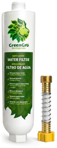 GreenGro Garden Hose Water Filter, KDF + Activated Carbon