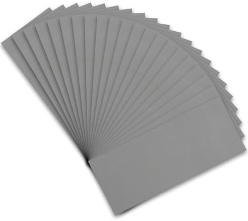 STEBRUAM Profi sandpapper set 3000 kornig, 21 stycken vått och torrt sandpapper för bil/trämöbler/sten/lack/metall/glas, 23 x 9 cm sandpapper