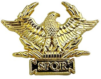 SPQR Senatus Populusque Romanus République Romaine Antique Métal Pin Badge Broche (Gold)