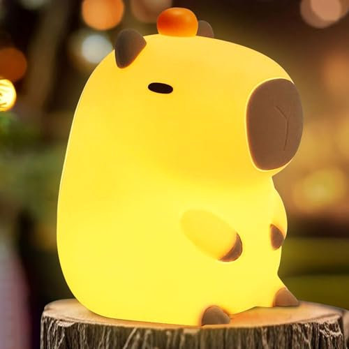 FAMIDUO Luce Notturna a Forma Di Capybara, ​​Luce Notturna Dimmerabile a 2 Livelli Per La Cameretta Dei Bambini, Luce da Lettura, Luminosità Regolabile Luce per Lettura