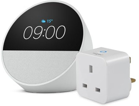 Echo Spot | Glacier White + Sengled Smart Plug, Works with Alexa - Smart Home Starter Kit