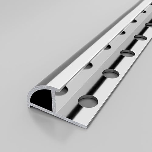 Aluminium Tile Edge Moulding 125cm - Corner Step Profiles for Ceramic Tiles, Floors, Wall Panels, Bathrooms and Kitchens, Gold, Dicke: 12.2mm