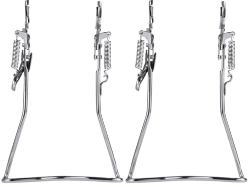 Ipetboom Soporte para Bicicleta Metálico de 20 Pulgadas Doble Pata de Cabra Trasera 2 Unidades Accesorio Práctico y Ligero para Aparcar Bicicletas Fácilmente