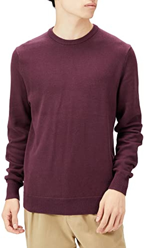 Amazon Essentials Maglione girocollo da uomo (disponibile in grande e alto), bordeaux, XL
