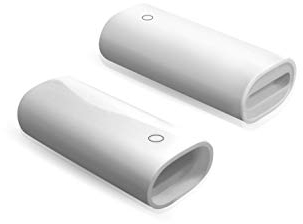 TechMatte Ladeadapter Kabel für Apple Pencil, Ladeanschluss von Buchse auf Buchse (2 Stück, Weiß, + 1 Stück Ladeadapter Bindegurte)