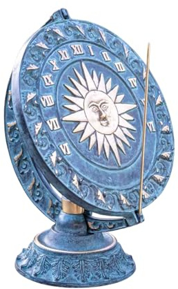 IDYL Outdoor Zeitmesser aus Bronze Sonnenuhr - hochwertig und auffällig |Nr. 0088 | 30 x 25 x 25 cm