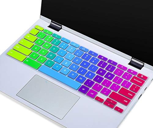 Keyboard Cover Skin for Flex 3 Chromebook/Lenovo 2-in-1 Convertible Chromebook/IdeaPad 3 Chromebook 11.6,11.6 Chromebook Laptop Accessories,Rainbow