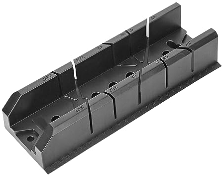 Caja de sierra ingletadora para carpintería, 0/22.5/45/90 grados Caja de ingletes de metal Gabinete Madera Gypse Herramienta de corte oblicuo para cortar madera(801)