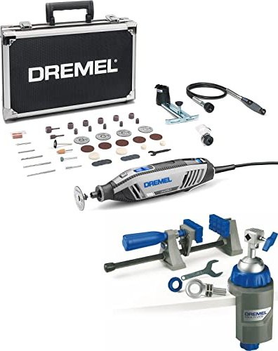 Dremel 4250 Outil Rotatif Multifonction Version & Etau Multi-Vise outil 3-en-1 étau stationnaire, serre-joint autonome et porte-outil 26152500JA