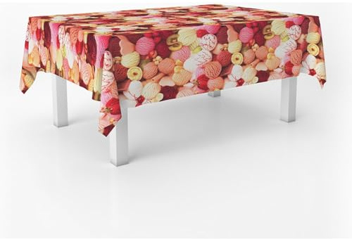 ECOMMERC3 Nappe en Toile cirée rectangulaire Taille 300x140 cm - Style, durabilité et Facile d'entretien pour Votre Table - Nappe en Toile cirée Anti-Taches et imperméable GELATTO