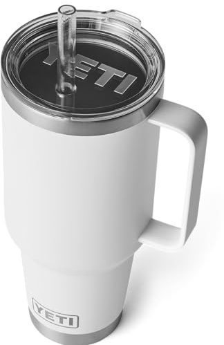 YETI Rambler Trinkbecher Mit Trinkhalmdeckel, White, 42 oz (1,2 l)