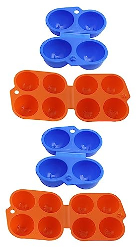 Uonlytech 4pièces Boîte à Plastique Portable Avec Fermeture Snap Compartiments Pour Camping Pique- Et Bbq