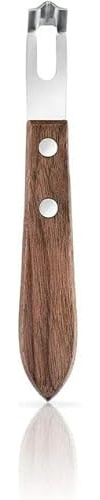 1 x silbernes Cocktailmesser mit Walnussholzgriff, Edelstahl-Barwerkzeug zum Garnieren, Zitrusschälen und Schälen, Reiben, Schäler und Hobel, Zester, Küchenutensilien und Gadgets, Zesten