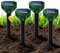 Ahuyentador de Topos 4 Piezas, IP65 Impermeable, Campañoles, Ratones, Hormigas y Serpientes, Apto para Jardines, Campos, Cultivos, Campos de Golf