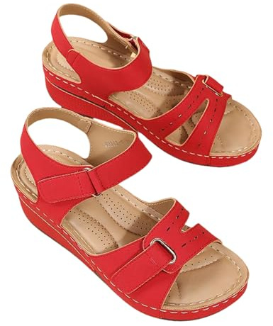 MEIION Célima | Sandale orthopédique tendance Sandales à bout ouvert confortables et ajustables pour femmes, avec courroie de cheville antidérapante, idéales pour l'extérieur