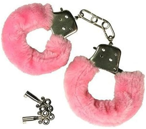 Manette Pelose Rosa con Chiavi, Accessorio per Adulti, Colore Carne, 150 Grammi