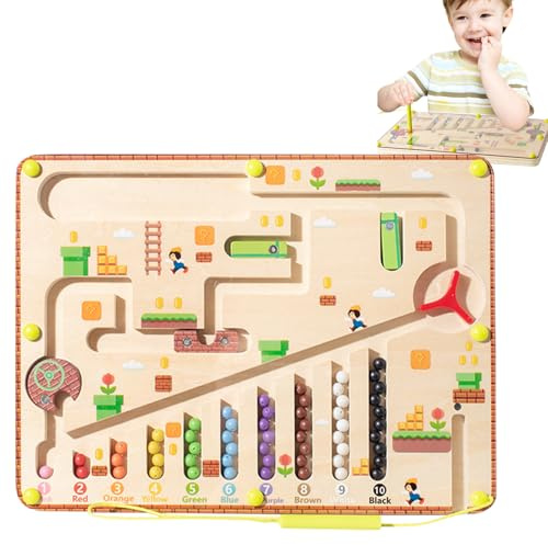 Laberinto Magnético para | Juguete Educativo Aprendizaje de Figuras | Tablero de Perlas Magnéticas para | para Motricidad Fine Aprendizaje de Figuras Escuela de Kindergarten y Aula