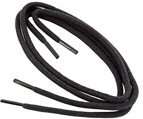 1 Paar Collonil Schnürsenkel Kordel - rund - dick - Ø 3 mm und Längen (45 cm, schwarz)