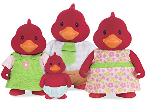 Li’l Woodzeez – Animal Figurines – Cardinal Toy – Collectible Figurines – Bird Family – 3+ Years– The Tailfeather Cardinals