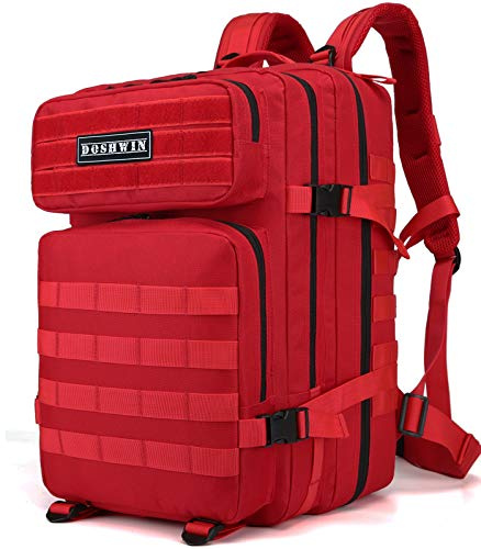 Doshwin 40L Mochila Táctica Militar Camuflaje Molle Assault Pack (rojo)