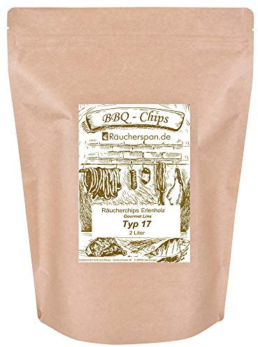 Copeaux de fumage en hêtre cerisier, aulne, bois de pomme, 2 l