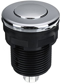 Air Button Switch Home Massage Bathtub On Off Stainless Steel Push Button Spa Garbage Disposal sy Install Multipurpose Pneumatic(34mmBlack)