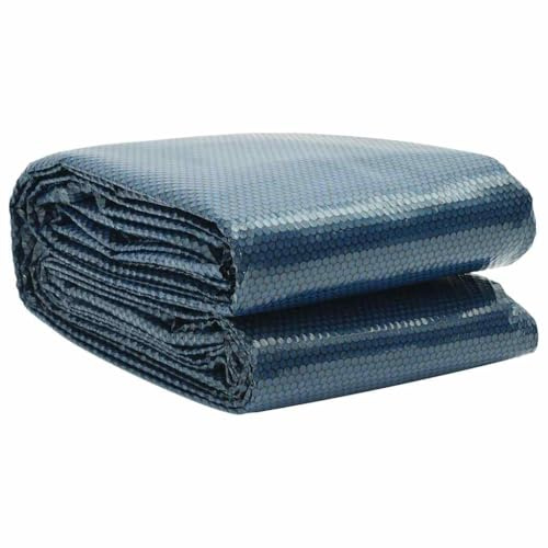 vidaXL Pool Cover, Solar Blanket for Above-Ground and In-ground Swimming Pool, Winter Pool Cover for Pool, Pool Heater Cover, Black and Blue PE