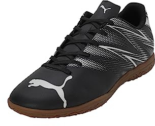 PUMA Men's ATTACANTO TT Football Boot, Black-Silver Mist, UK 6
