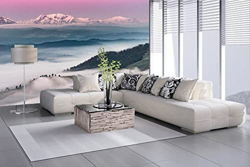 DIMEX LINE Non-Woven Photo Wallpaper Foggy Forest 375 x 250 cm - Non-Woven Wallpaper, wall Mural, wall Art - Wallpaper for Living Room, Bedroom, Office, Kitchen