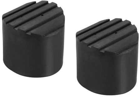 PATIKIL Escalera Antideslizante Pies 2,1/52mm, 2uds Goma Redondo Pie Protector Estera Cojín Reemplazo para Telescópica Plegable Extensión Escalera Protección, Negro