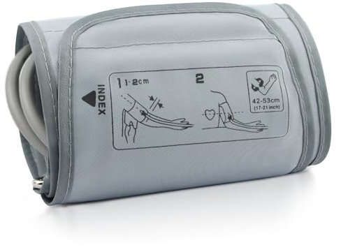 MEDLINKET Y003T1 Extra große Blutdruckmanschette Ersatz für Erwachsene, XL-Manschette 42–53 cm für Omron H-CL24 D-Ring-Manschette, kompatibel mit Omron Blutdruckmessgerät, Heimgebrauch