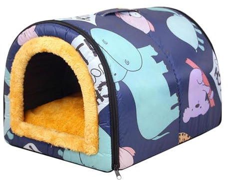 Caseta para Perros Impermeable para Perros al Aire Libre, casa para Mascotas, Tienda Antideslizante para Gatos y Perros, casa al Aire Libre, Impermeable, Cama para Perros, de Cueva Lavabo