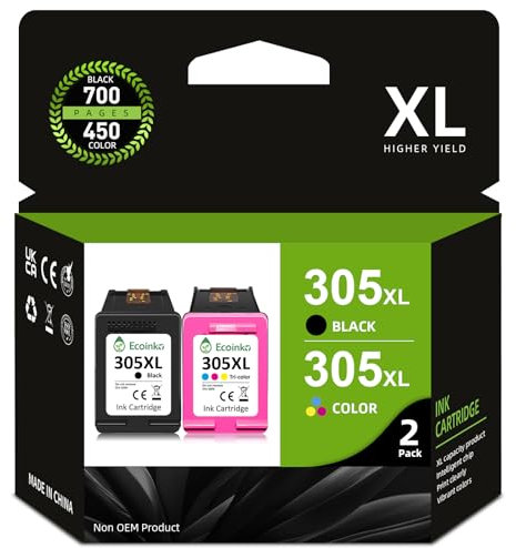 305XL Druckerpatronen Schwarz/Farbig | 750/450+ Seiten, Kompatibel für HP 305 Original Druckerpatrone, für HP Deskjet 2820e Patronen 2800e 2810e 2700 2720e Plus 4100 4220e Envy 6000 6020 6032 Pro 6420