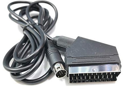 Riiichflowshop 1.8m /RGBS SCART OFC Adapter Cable for Game Console Scart Cable 9pin Pin/C Pin Console Retro Gaming Black Plastic