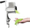 Râpe à tambour en acier inoxydable avec 5 lames – Coupe-légumes manuel pour fromage, concombres et carottes, à manivelle + pince de table, inoxydable et passe au lave-vaisselle (râpe de cuisine, rabot
