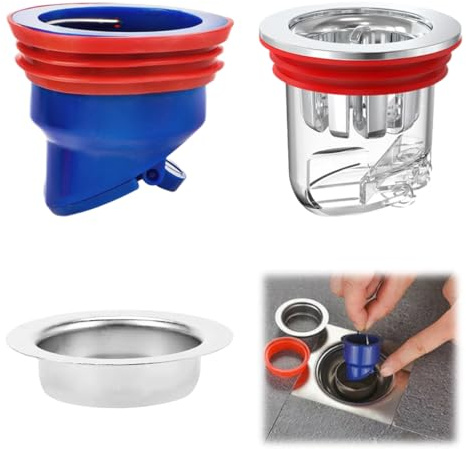 2 Piezas Drenaje de Piso de Ducha, 33-52mm Valvula Antiolores Piso Desagüe de Ducha, VáLvula de Drenaje Anti-Olor para Cocina,Núcleo de Alcantarillado Prevención Reflujo para Balcón, Cocina, Fregadero